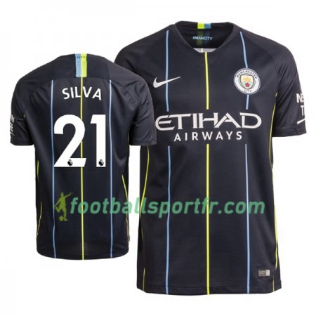 Tenue Manchester City David Silva 21 Extérieur 2018-2019 Maillot de Foot
